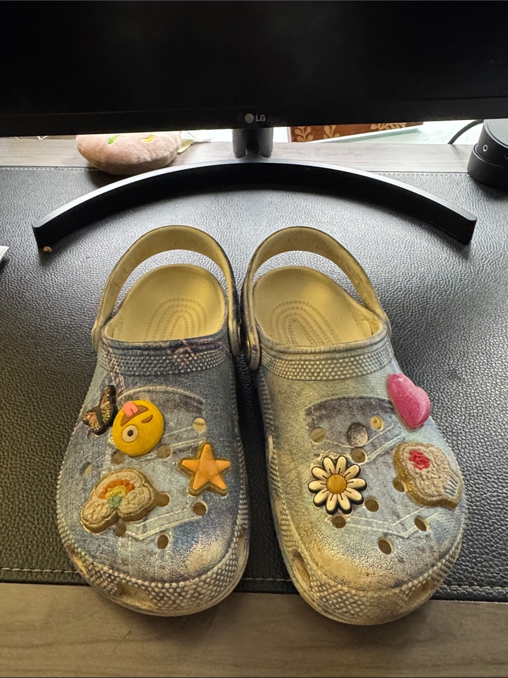 Kids Blue CROCS with Charms Size 2
